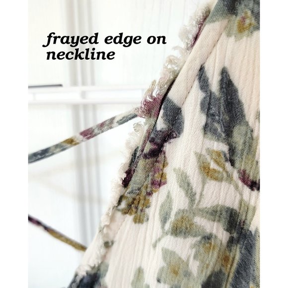 Free People Heart of Gold Mini Dress w/Vintage Floral Print & Butterfly Sleeves - Picture 5 of 12